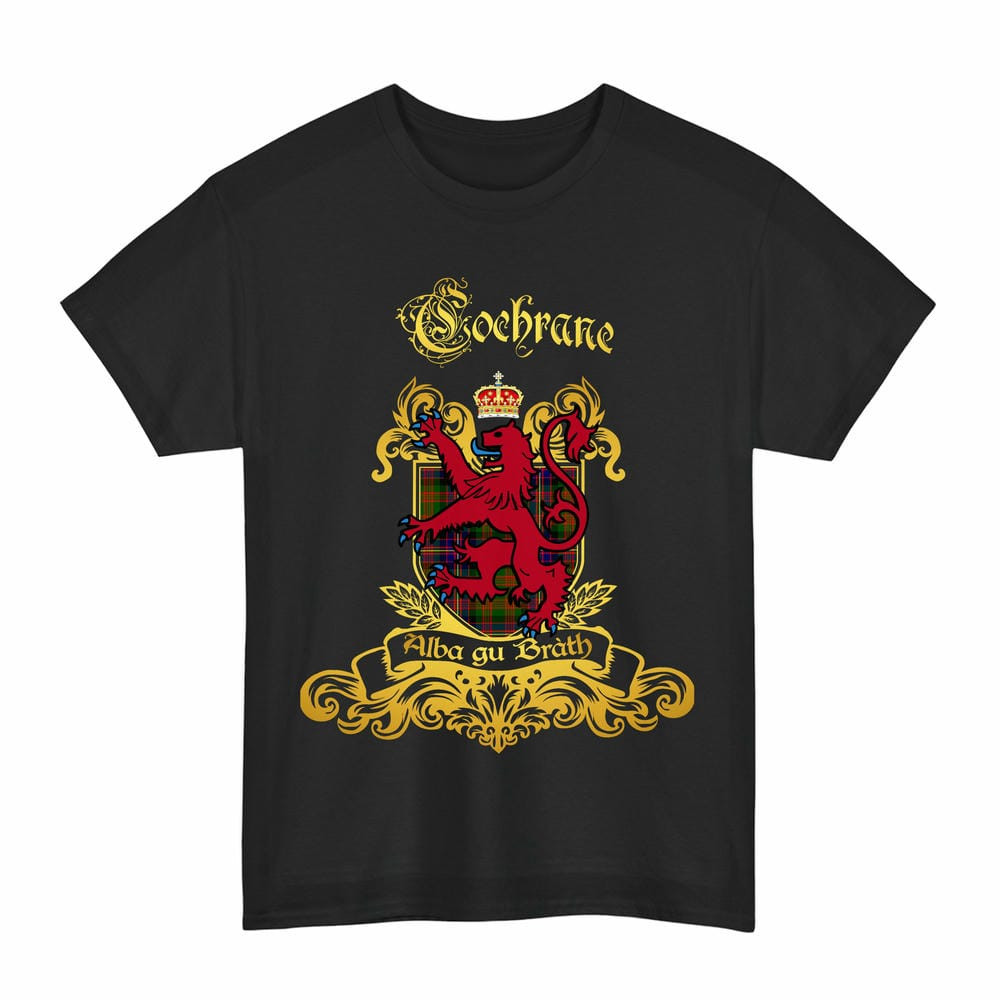 Scottish Cochrane Clan Tartan Lion Rampant of Scotland T-Shirt