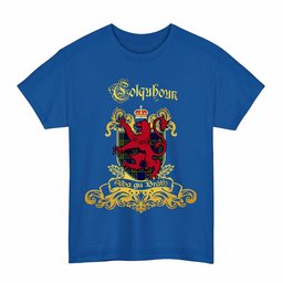 Scottish Colquhoun Clan Tartan Lion Rampant of Scotland T-Shirt