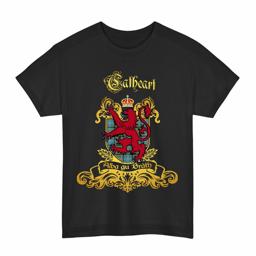 Scottish Cathcart Clan Tartan Lion Rampant of Scotland T-Shirt