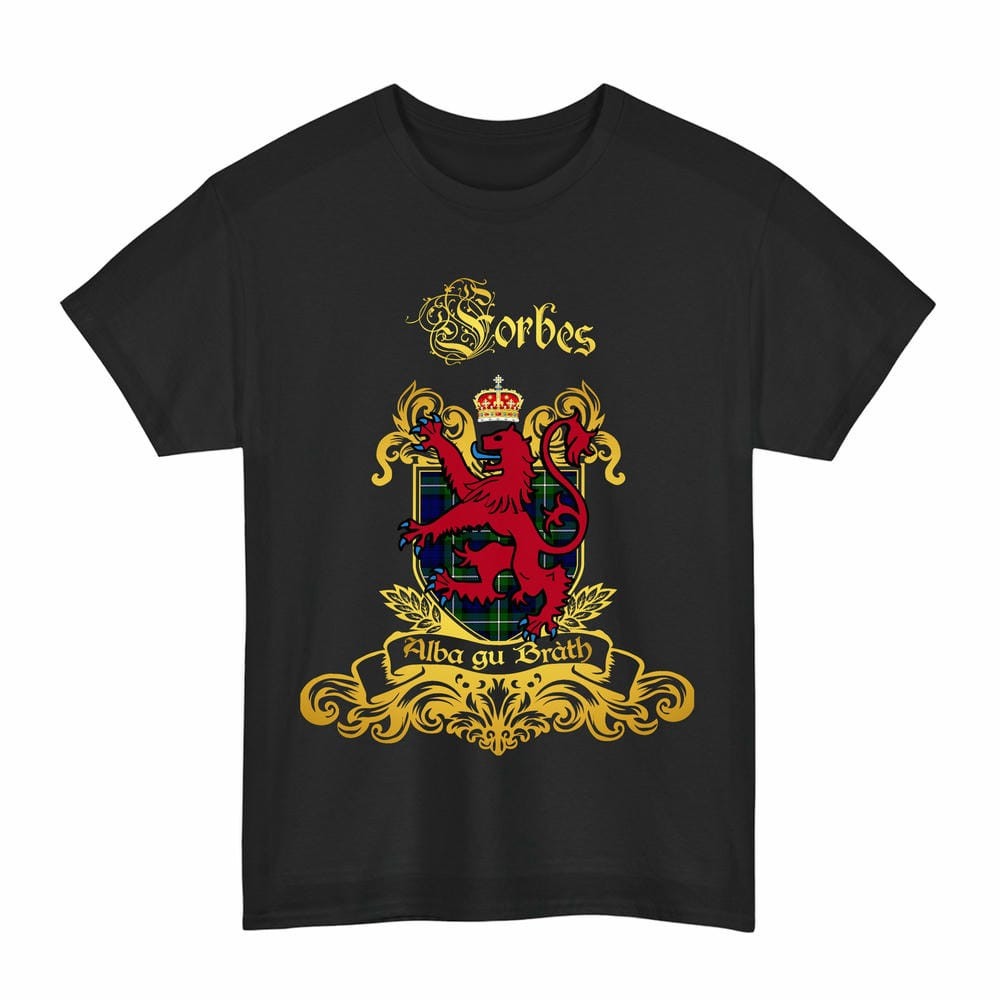 Scottish Forbes Clan Tartan Lion Rampant of Scotland T-Shirt
