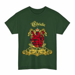 Scottish Christie Clan Tartan Lion Rampant of Scotland T-Shirt