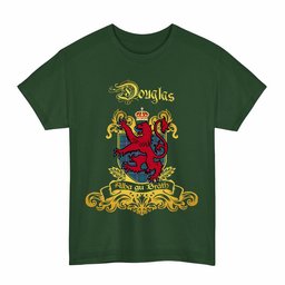 Scottish Douglas Clan Tartan Lion Rampant of Scotland T-Shirt