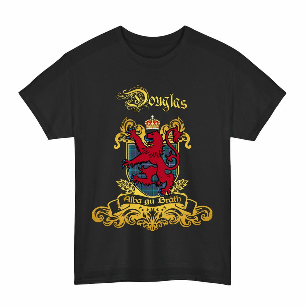 Scottish Douglas Clan Tartan Lion Rampant of Scotland T-Shirt