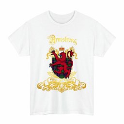 Scottish Armstrong Clan Tartan Lion Rampant of Scotland T-Shirt