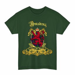 Scottish Armstrong Clan Tartan Lion Rampant of Scotland T-Shirt