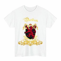 Scottish Davidson Clan Tartan Lion Rampant of Scotland T-Shirt