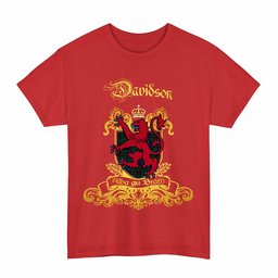 Scottish Davidson Clan Tartan Lion Rampant of Scotland T-Shirt