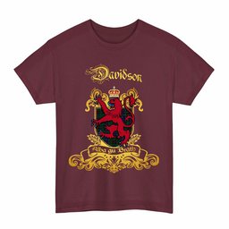 Scottish Davidson Clan Tartan Lion Rampant of Scotland T-Shirt
