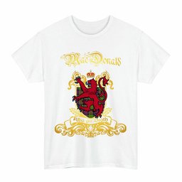 Scottish MacDonald (Clan Ranald) Clan Tartan Lion Rampant of Scotland T-Shirt