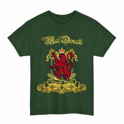 Scottish MacDonald (Clan Ranald) Clan Tartan Lion Rampant of Scotland T-Shirt
