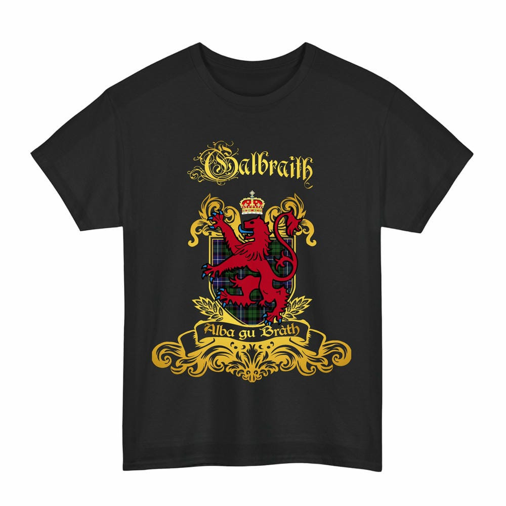 Scottish Galbraith Clan Tartan Lion Rampant of Scotland T-Shirt