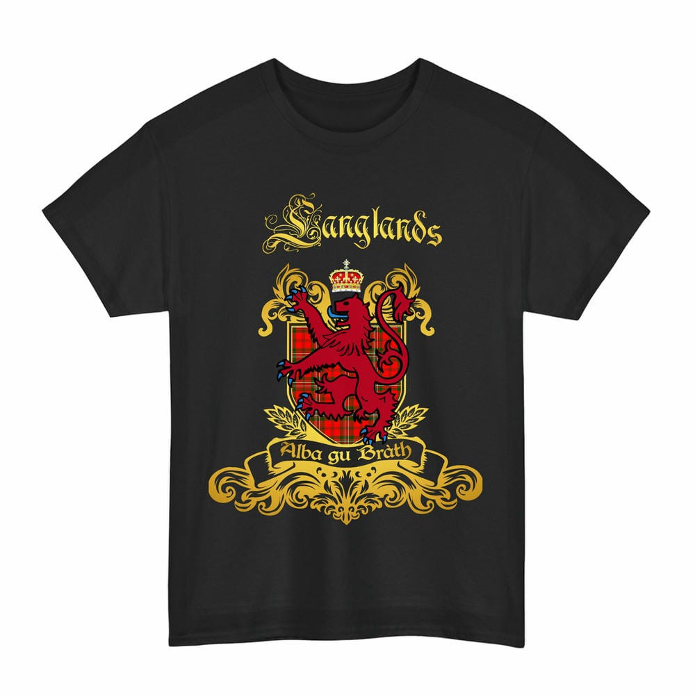Scottish Langlands Clan Tartan Lion Rampant of Scotland T-Shirt