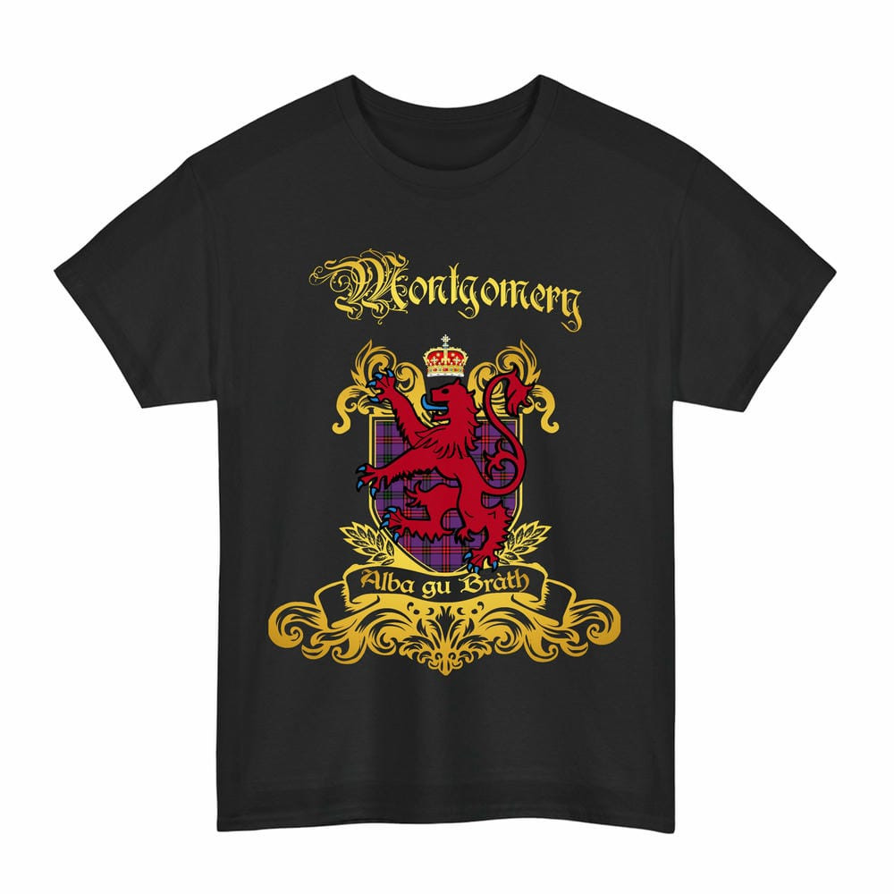 Scottish Montgomery Clan Tartan Lion Rampant of Scotland T-Shirt