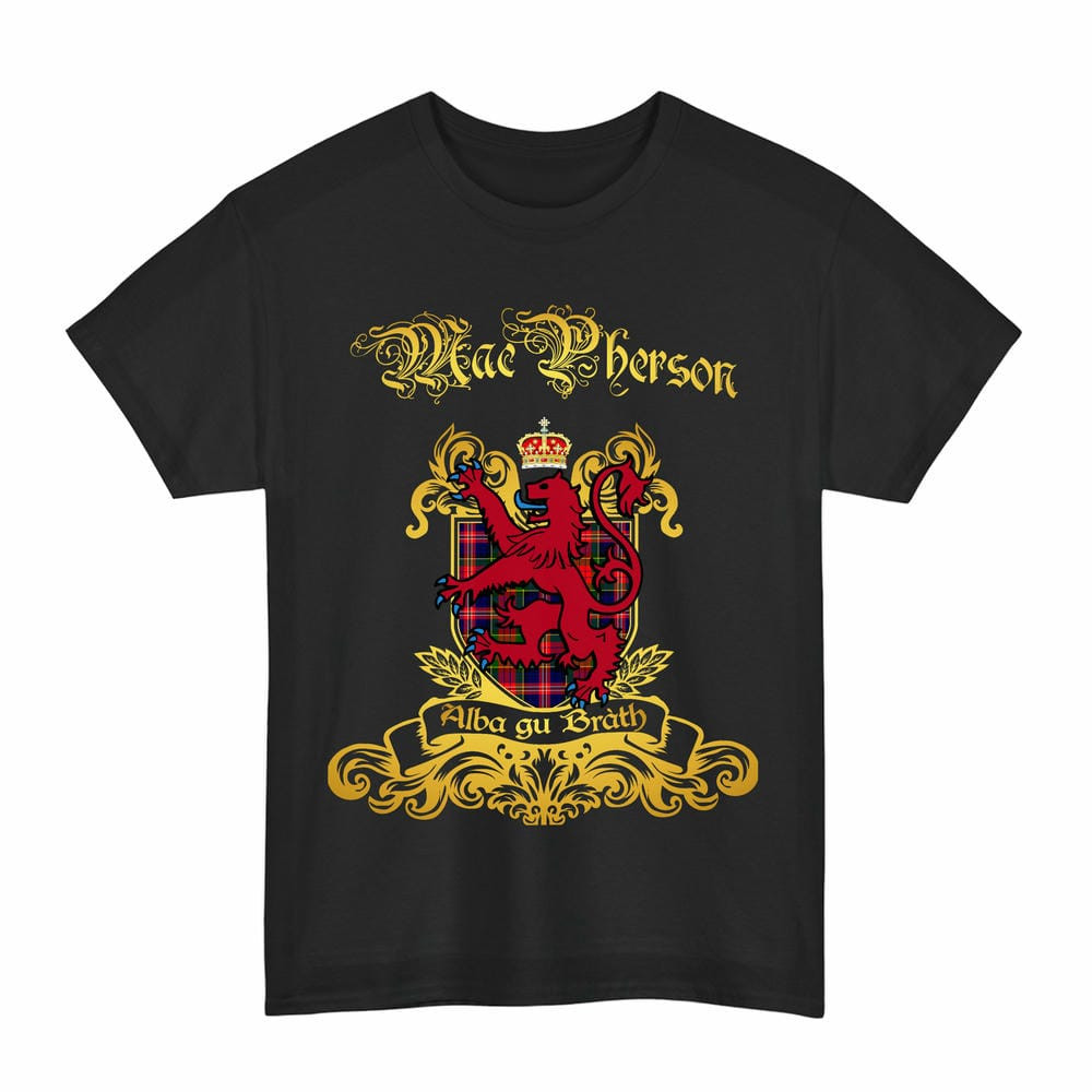 Scottish MacPherson Clan Tartan Lion Rampant of Scotland T-Shirt