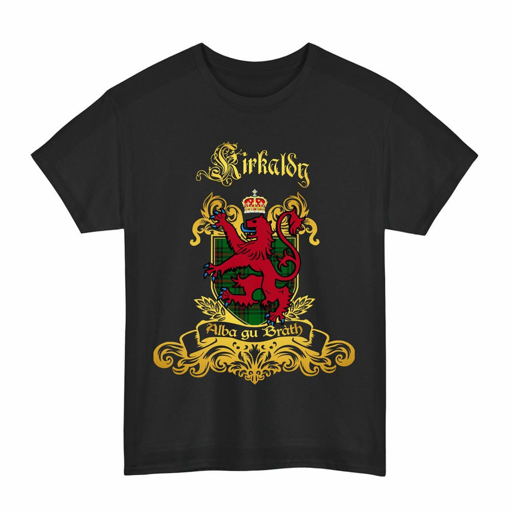 Scottish Kirkaldy Clan Tartan Lion Rampant of Scotland T-Shirt