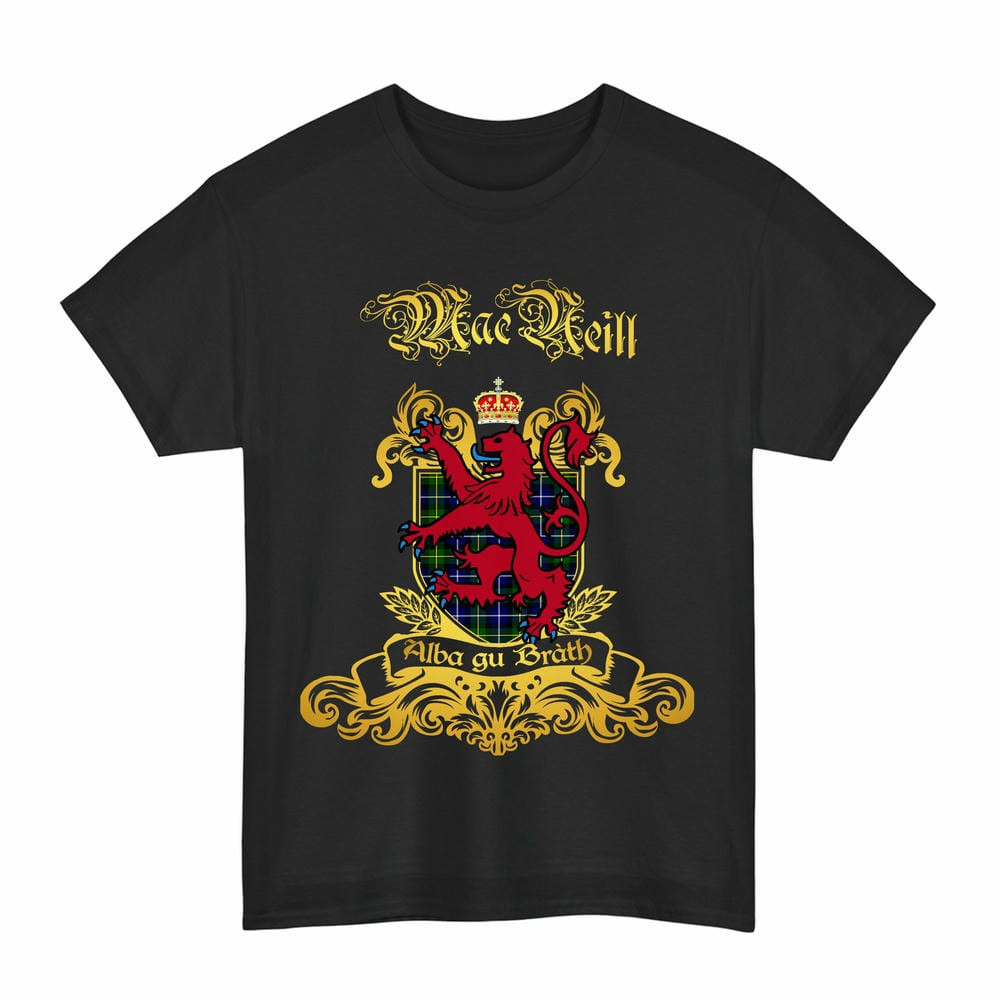 Scottish MacNeill of Barra Clan Tartan Lion Rampant of Scotland T-Shirt