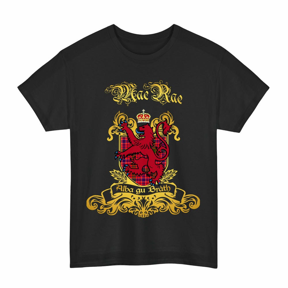 Scottish MacRae Clan Tartan Lion Rampant of Scotland T-Shirt