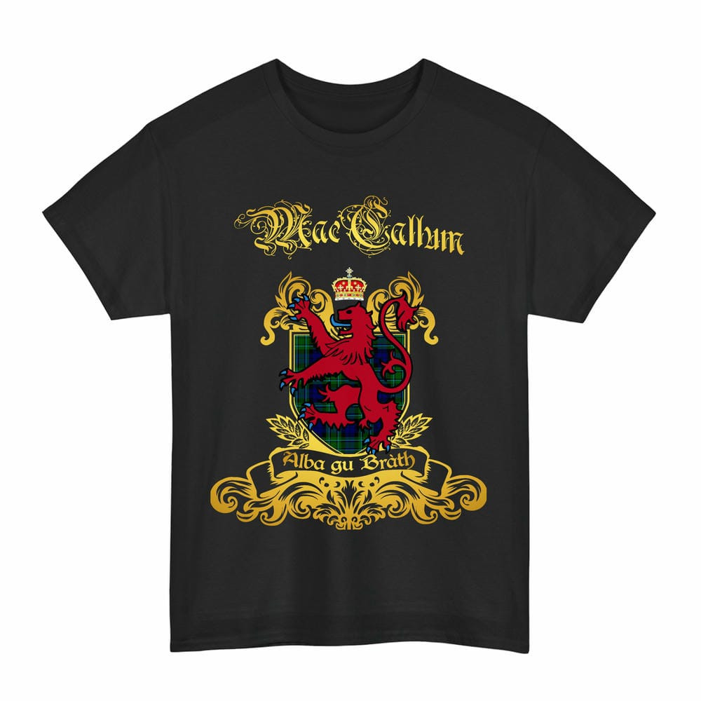 Scottish MacCallum Clan Tartan Lion Rampant of Scotland T-Shirt