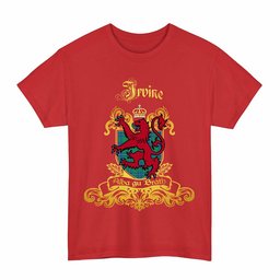 Scottish Irvine Clan Tartan Lion Rampant of Scotland T-Shirt