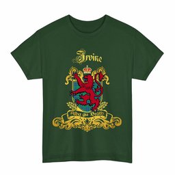 Scottish Irvine Clan Tartan Lion Rampant of Scotland T-Shirt