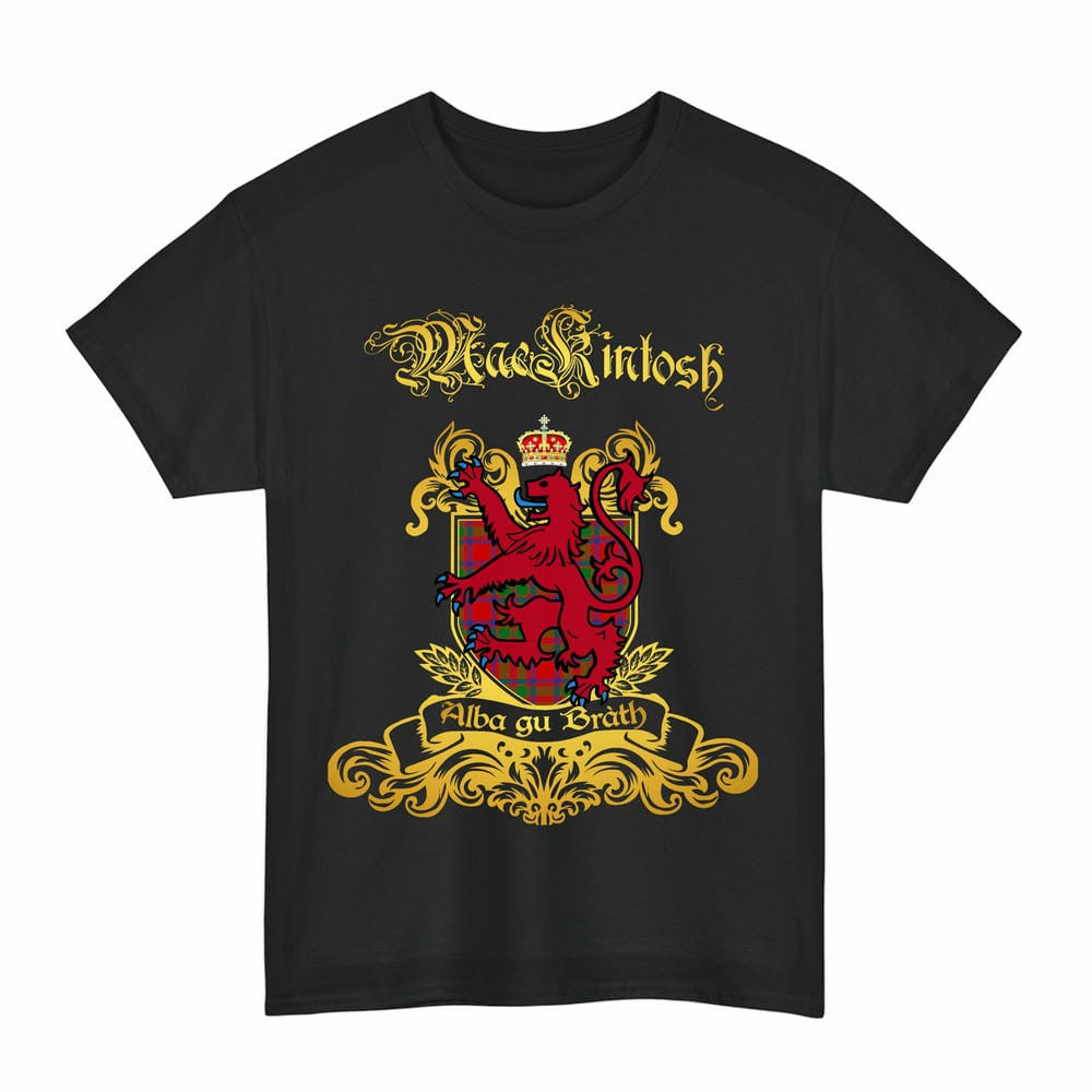 Scottish MacKintosh Clan Tartan Lion Rampant of Scotland T-Shirt