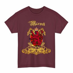 Scottish Maxwell Clan Tartan Lion Rampant of Scotland T-Shirt