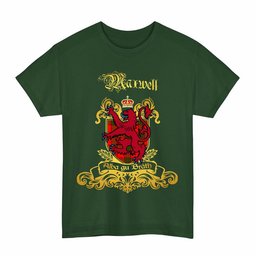 Scottish Maxwell Clan Tartan Lion Rampant of Scotland T-Shirt