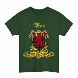 Scottish Rollo Clan Tartan Lion Rampant of Scotland T-Shirt