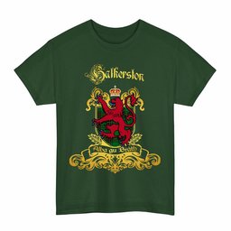 Scottish Halkerston Clan Tartan Lion Rampant of Scotland T-Shirt