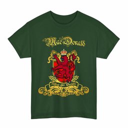 Scottish MacDonald (of Sleat) Clan Tartan Lion Rampant of Scotland T-Shirt