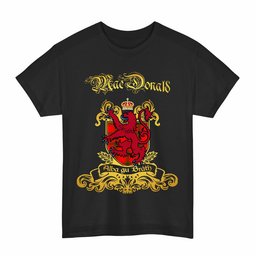 Scottish MacDonald (of Sleat) Clan Tartan Lion Rampant of Scotland T-Shirt