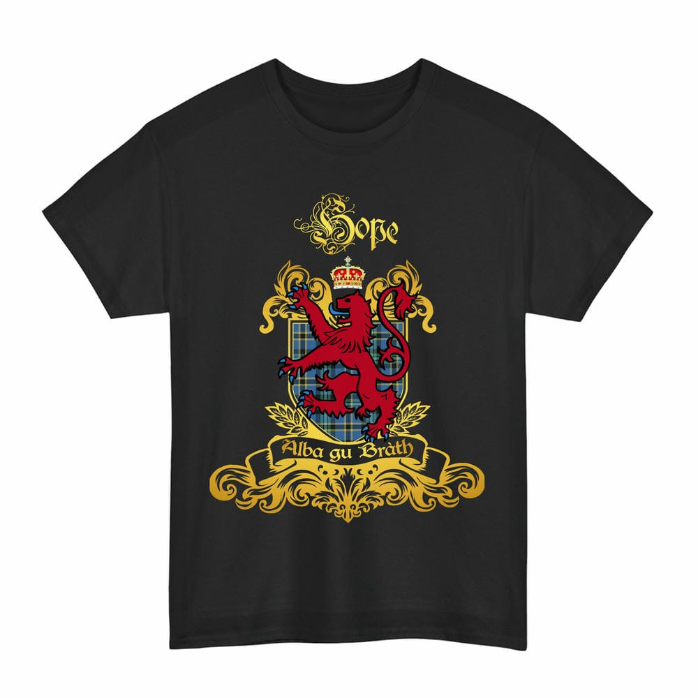 Scottish Hope Clan Tartan Lion Rampant of Scotland T-Shirt