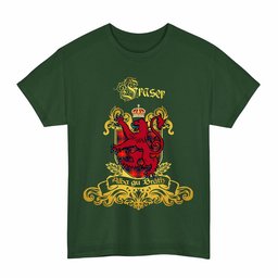 Scottish Fraser (of Lovat) Clan Tartan Lion Rampant of Scotland T-Shirt