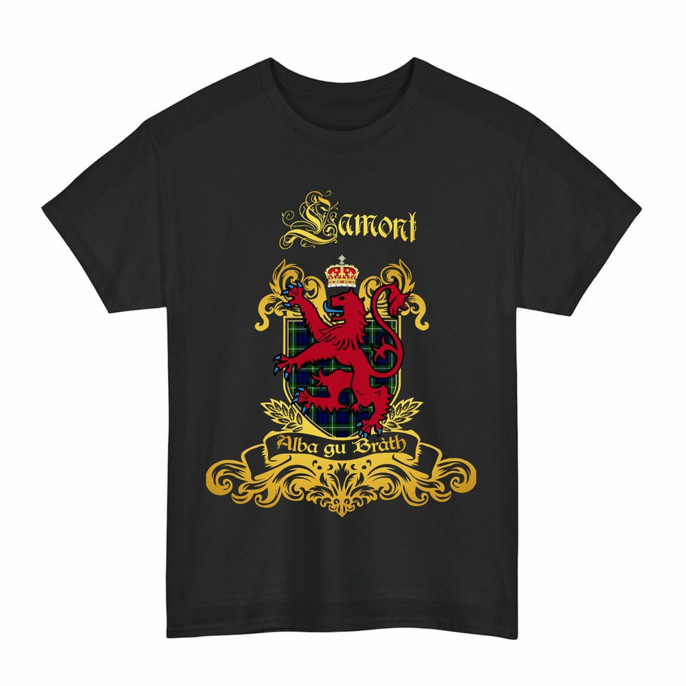 Scottish Lamont Clan Tartan Lion Rampant of Scotland T-Shirt