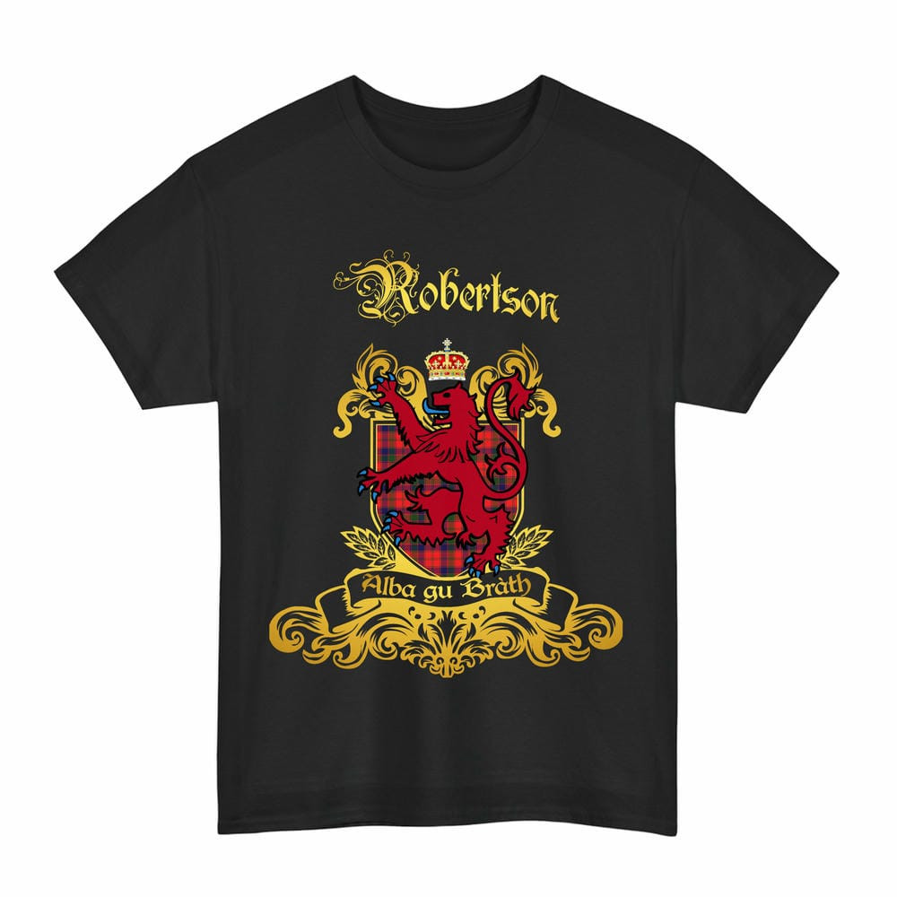 Scottish Robertson Clan Tartan Lion Rampant of Scotland T-Shirt