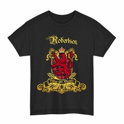 Scottish Robertson Clan Tartan Lion Rampant of Scotland T-Shirt
