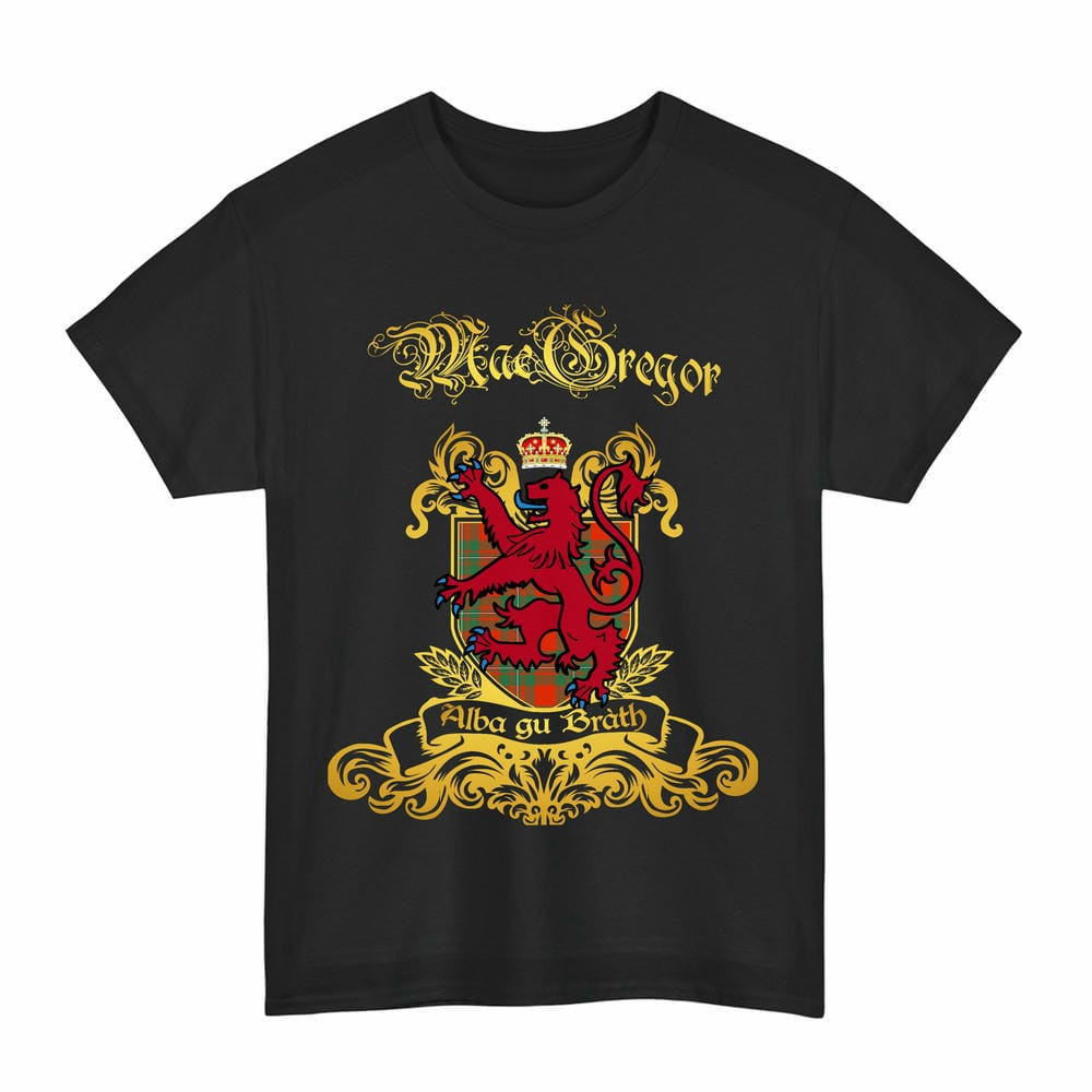 Scottish MacGregor Clan Tartan Lion Rampant of Scotland T-Shirt