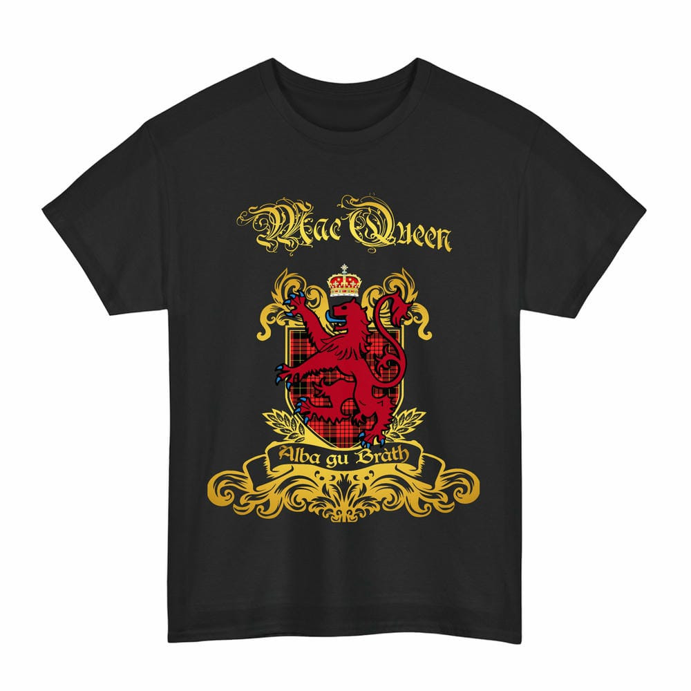 Scottish MacQueen Clan Tartan Lion Rampant of Scotland T-Shirt