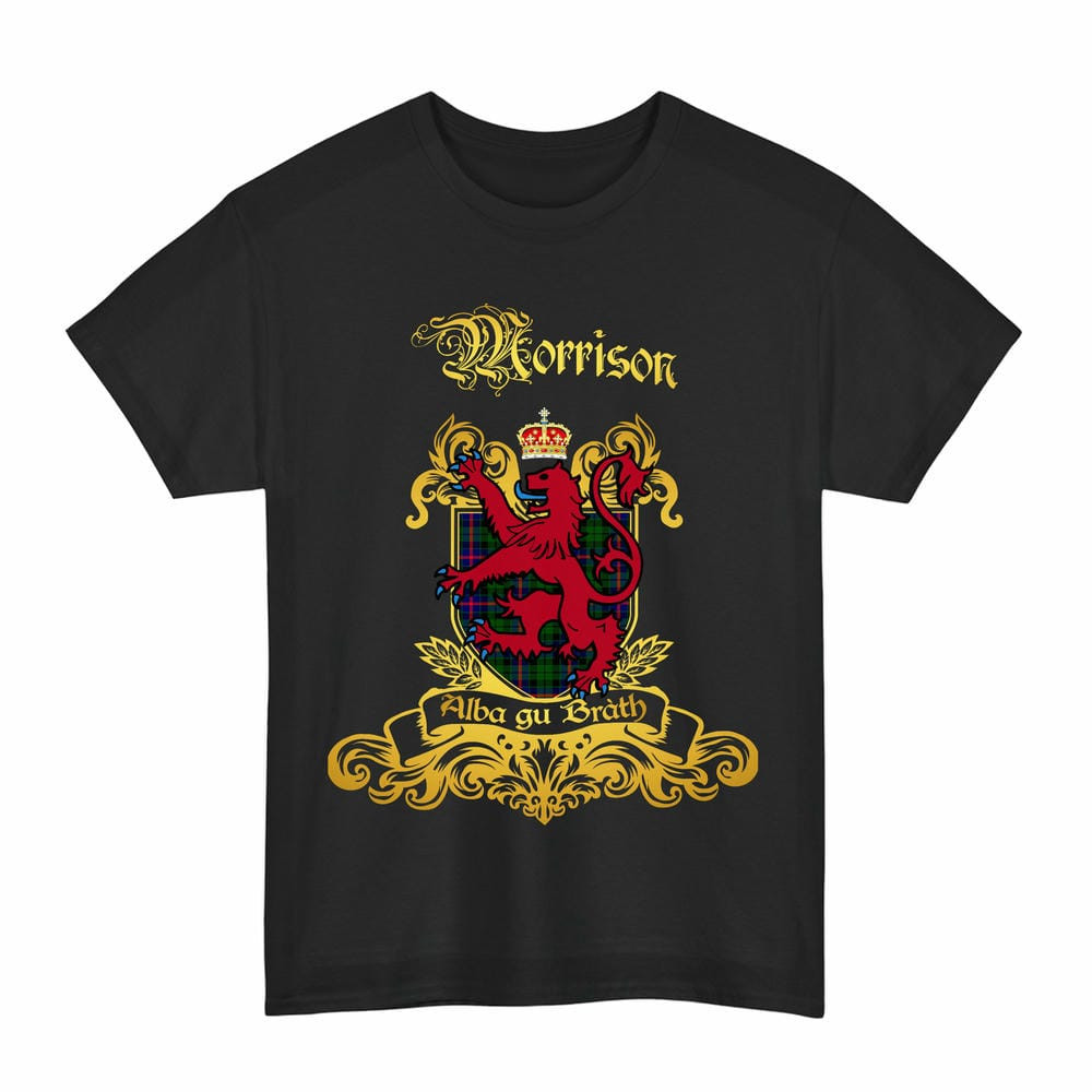 Scottish Morrison Clan Tartan Lion Rampant of Scotland T-Shirt