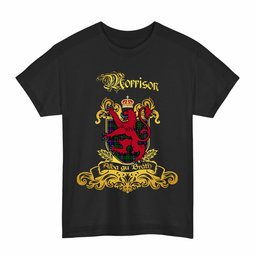 Scottish Morrison Clan Tartan Lion Rampant of Scotland T-Shirt