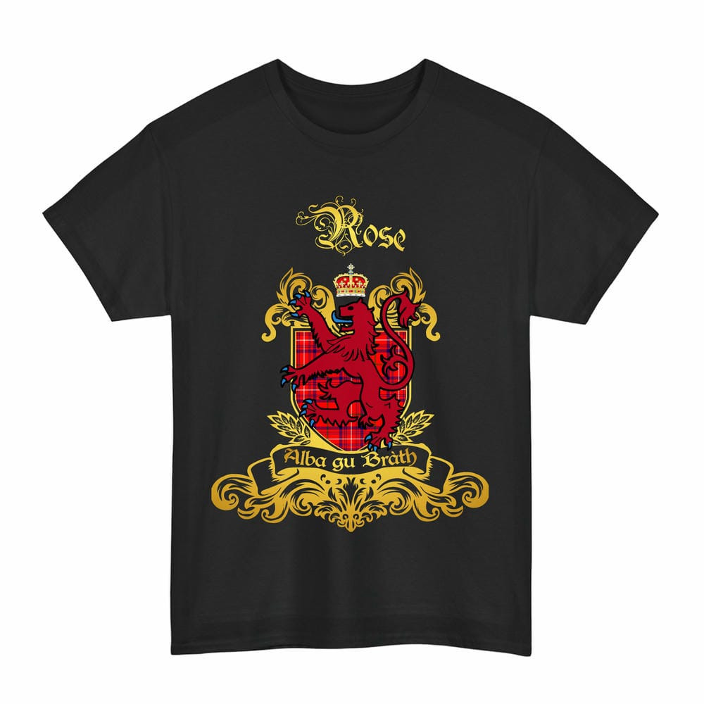 Scottish Rose Clan Tartan Lion Rampant of Scotland T-Shirt
