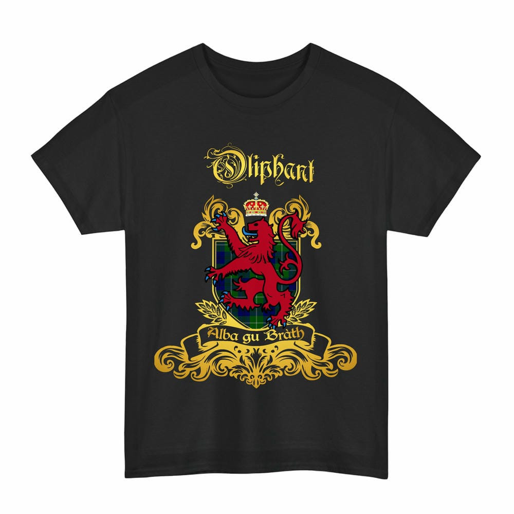 Scottish Oliphant Clan Tartan Lion Rampant of Scotland T-Shirt