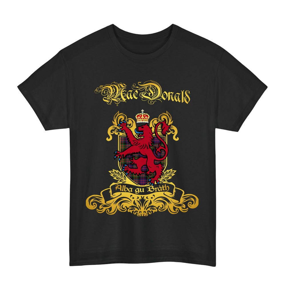 Scottish MacDonald (Clan Donald) Clan Tartan Lion Rampant of Scotland T-Shirt
