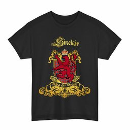 Scottish Sinclair Clan Tartan Lion Rampant of Scotland T-Shirt
