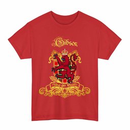 Scottish Gibson Clan Tartan Lion Rampant of Scotland T-Shirt
