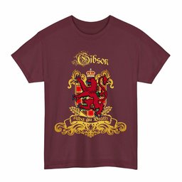 Scottish Gibson Clan Tartan Lion Rampant of Scotland T-Shirt