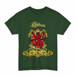 Scottish Gibson Clan Tartan Lion Rampant of Scotland T-Shirt