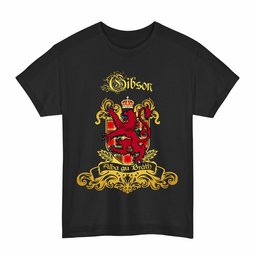 Scottish Gibson Clan Tartan Lion Rampant of Scotland T-Shirt