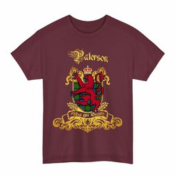 Scottish Paterson Clan Tartan Lion Rampant of Scotland T-Shirt