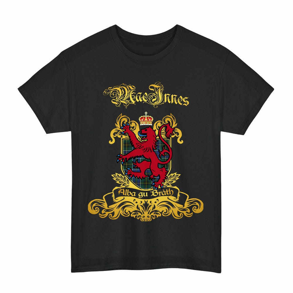 Scottish MacInnes Clan Tartan Lion Rampant of Scotland T-Shirt